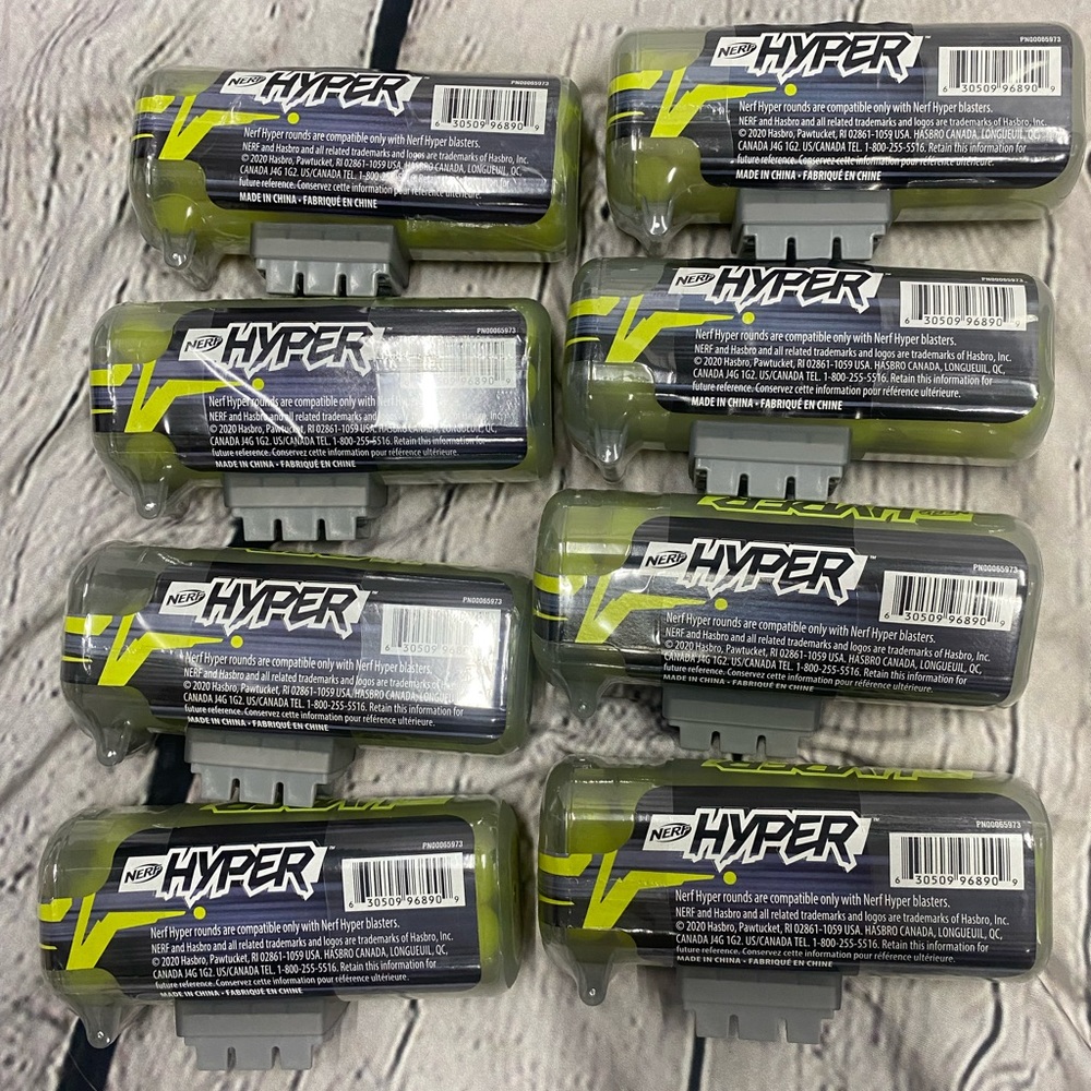 8 Nerf Hyper Blaster 50 Round Refill Reload Canister Magazines Balls New Sealed